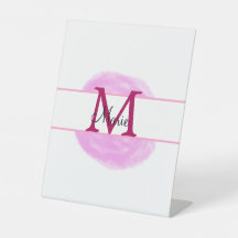 eenvoudige roze waterverf textuur voeg uw naam tek