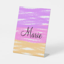 eenvoudige roze waterverf textuur voeg uw naam tek