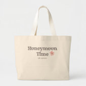 Eenvoudige Roze Waterverf Wildflower "Honeymoon Ti Grote Tote Bag (Voorkant)