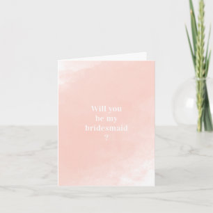 Eenvoudige roze Waterverf zal je mijn Bridesmaid z