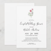 Eenvoudige roze Wilde-bloempauzen Weduwschoenen Kaart (Voorkant / Achterkant)