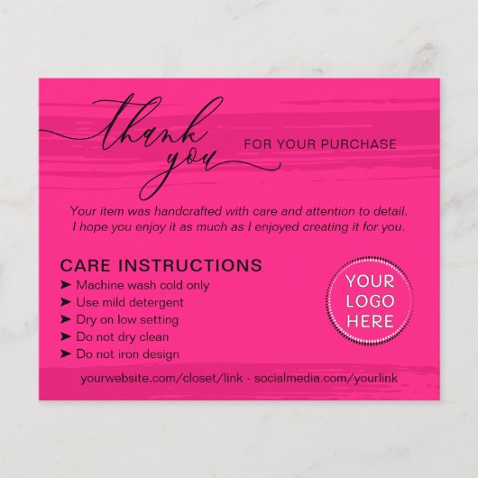 Eenvoudige roze winkelinstructies voor kleine bedr flyer (Voorkant)