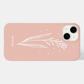 Eenvoudige Roze Witte Bloemige Esthetische Geperso Case-Mate iPhone Case (Achterkant (horizontaal))