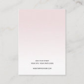 Eenvoudige roze witte gradiënt-verouderingskaart visitekaartje (Achterkant)