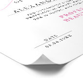 Eenvoudige Roze Witte Professionele Schoonheidscer Poster (Hoek)