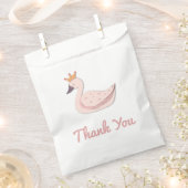 Eenvoudige roze zwaan prinses bedankt bedankzakje (Geknipt)