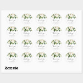 Eenvoudige Rozen van Floral Elegant Afstuderen Ronde Sticker (Vel)