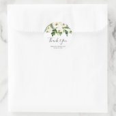 Eenvoudige Rozen van Floral Elegant Afstuderen Ronde Sticker (Tas)