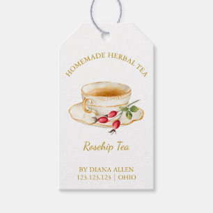 Eenvoudige Rozenbottel Tea Hang Label Cadeaulabel