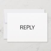 Eenvoudige RSVP Antwoord Bruiloft Sjabloon Aangepa Kaart (Voorkant)