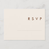 Eenvoudige RSVP-kaart in het menu NATRIA (Voorkant)