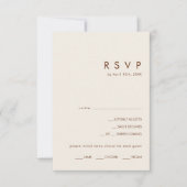 Eenvoudige RSVP-kaart kiezen uit het menu Donkere  (Voorkant)