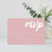 Eenvoudige RSVP-kaart met Roos van mosterd met keu Kaart (Staand voorkant)