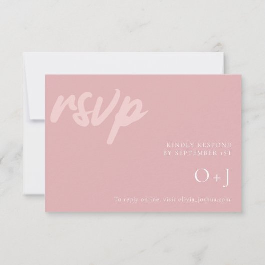 Eenvoudige RSVP-kaart met Roos van mosterd met keu Kaart (Achterkant)