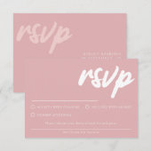 Eenvoudige RSVP-kaart met Roos van mosterd met keu Kaart (Voorkant / Achterkant)