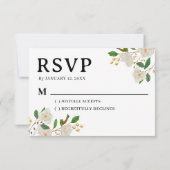 Eenvoudige RSVP-kaart voor bruiloft – Bewerkbaar o RSVP Kaartje (Achterkant)