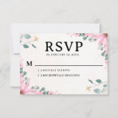 Eenvoudige RSVP-kaart voor bruiloft – Bewerkbaar o RSVP Kaartje (Achterkant)