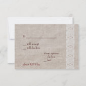 Eenvoudige RSVP-kaart voor celbruiloft Kaart (Achterkant)