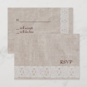 Eenvoudige RSVP-kaart voor celbruiloft Kaart (Voorkant / Achterkant)