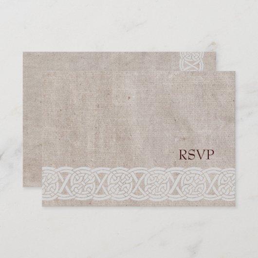 Eenvoudige RSVP-kaart voor celbruiloft Kaart (Voorkant / Achterkant)