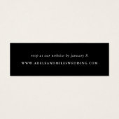Eenvoudige RSVP-kaart (zwart-witbruiloft) Mini Visitekaartjes (Voorkant)