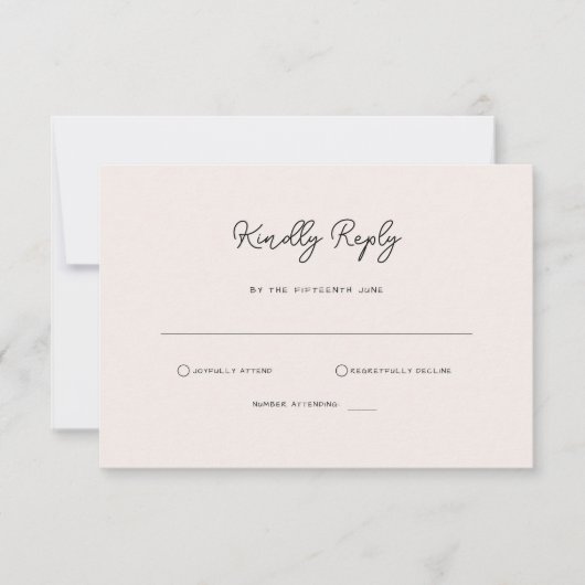 Eenvoudige RSVP Reply-Kaart (Voorkant)