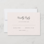 Eenvoudige RSVP Reply-Kaart Kaartje (Voorkant)
