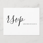 Eenvoudige RSVP Script Typography response Weddens Uitnodiging Briefkaart (Voorkant)