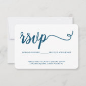 Eenvoudige RSVP-script zonder blauwe aanpassing pe RSVP Kaartje (Voorkant)