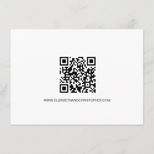 Eenvoudige RSVP zonder de gereserveerde QR-code vo Informatiekaartje (Achterkant)