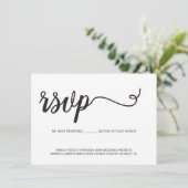 Eenvoudige RSVP zonder de gereserveerde QR-code vo Informatiekaartje (Staand voorkant)