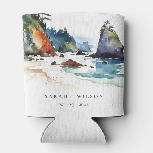 Eenvoudige Ruby Beach Olympic National Park bruilo Blikjeskoeler (Achterkant)