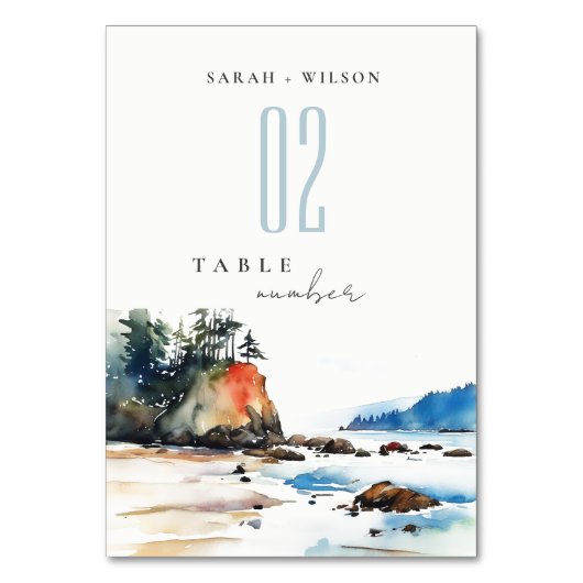 Eenvoudige Ruby Beach Olympic National Park bruilo Kaart (Achterkant)