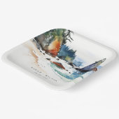 Eenvoudige Ruby Beach Olympic National Park bruilo Papieren Bordje (Gebogen)