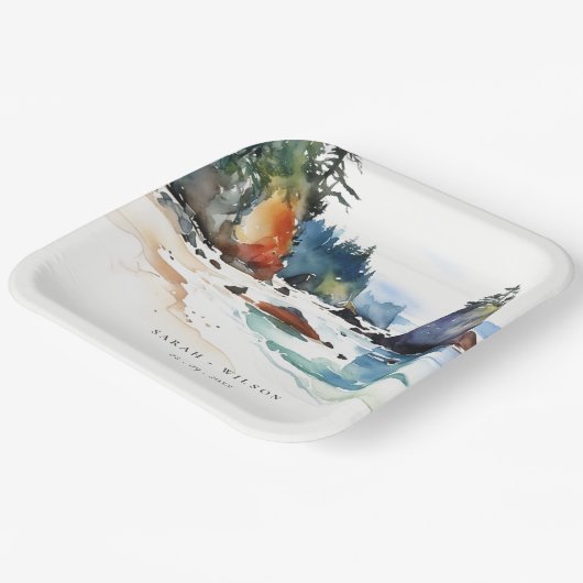 Eenvoudige Ruby Beach Olympic National Park bruilo Papieren Bordje (Gebogen)