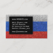 Eenvoudige Russische vlag Glitter Professional Exe Visitekaartje (Voorkant)