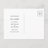 Eenvoudige Rustic Blue Thistle Save the Date Aankondigingskaart (Achterkant)