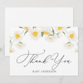 Eenvoudige Rustic Daisy Flower Hartelijk dank, Bri (Voorkant / Achterkant)