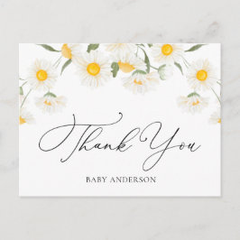 Eenvoudige Rustic Daisy Flower Hartelijk dank, Bri Briefkaart