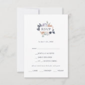 Eenvoudige Rustic Floral Menu Keuze RSVP-kaart (Voorkant)