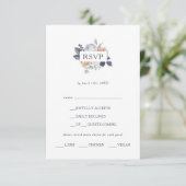Eenvoudige Rustic Floral Menu Keuze RSVP-kaart (Staand voorkant)