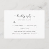 Eenvoudige Rustic Kraft Brown Wedding RSVP Kaart (Voorkant)