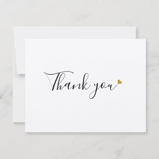 Eenvoudige Rustic Kraft Script Business - Hartelij Bedankkaart (Voorkant)