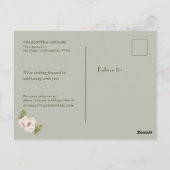 Eenvoudige Rustic Save the Date Blush Peony Weddin Briefkaart (Achterkant)