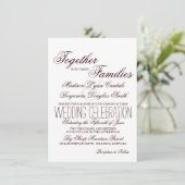 Eenvoudige Rustic Typography Wedding Invitations Kaart (Staand voorkant)