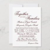 Eenvoudige Rustic Typography Wedding Invitations Kaart (Voorkant)