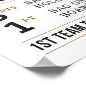 Eenvoudige Rustic Wedding Corn Hole Regels 8x10 Si Poster (Hoek)