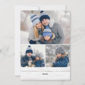 Eenvoudige Rustieke 6 FOTO Kerst Groet Feestdagenkaart (Achterkant)