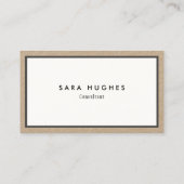 Eenvoudige rustieke afspraakkaart visitekaartje (Achterkant)