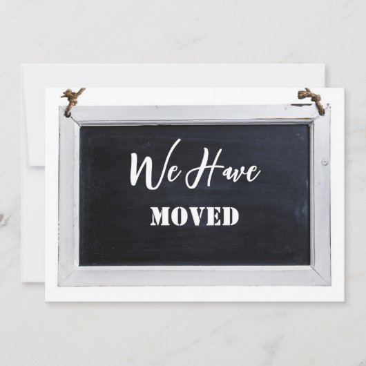 Eenvoudige Rustieke Bericht Over Verhuisde Nieuw A Aankondiging (Voorkant)